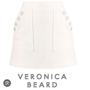 Veronica beard size 8 white mini skirt